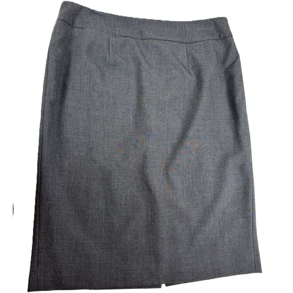 Calvin Klein Classic Gray Pencil Skirt Corporate Workwear Size 10 Knee Length